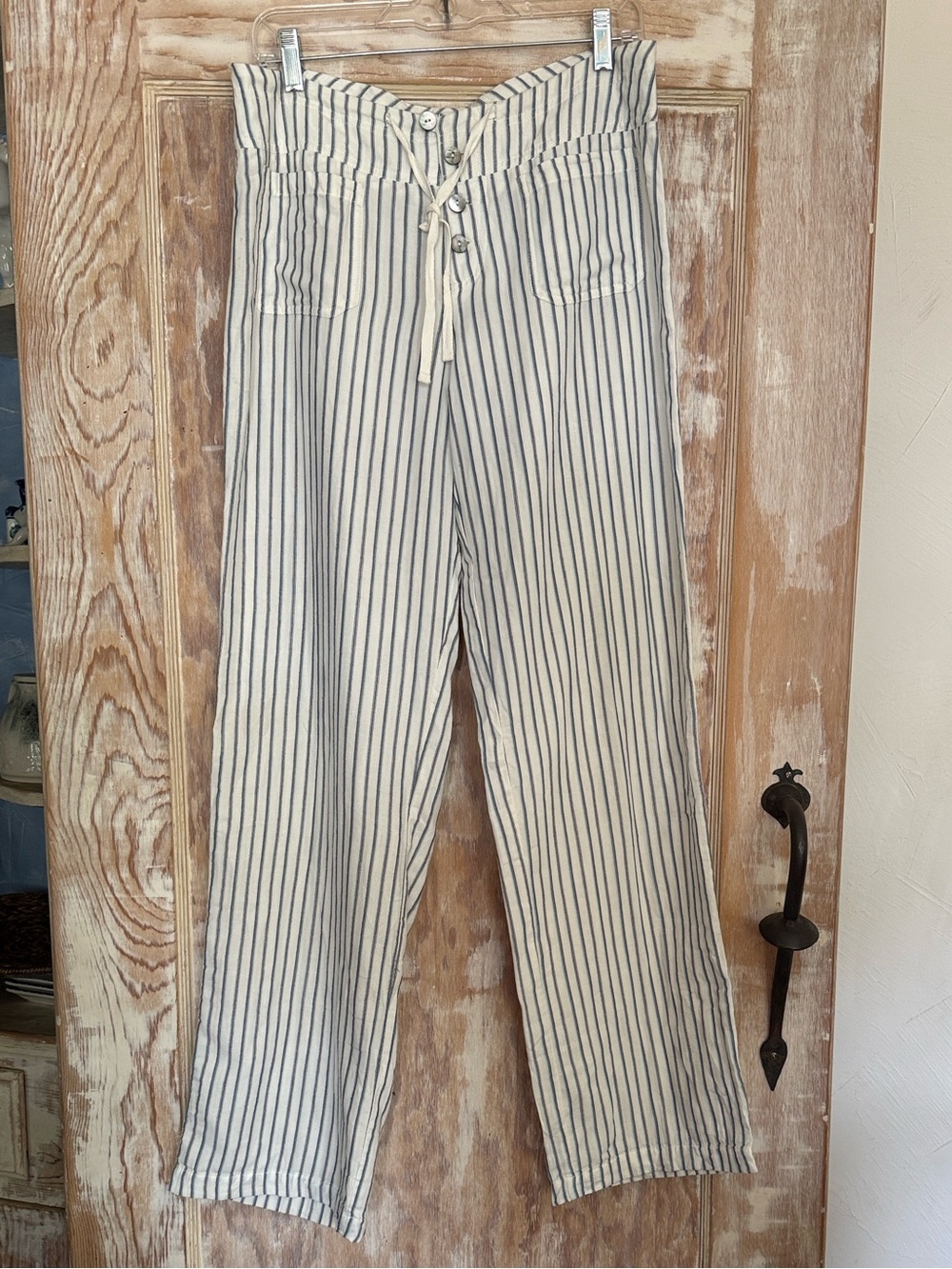 Sundance | ERCU  Pants with Navy Vertical Stripes